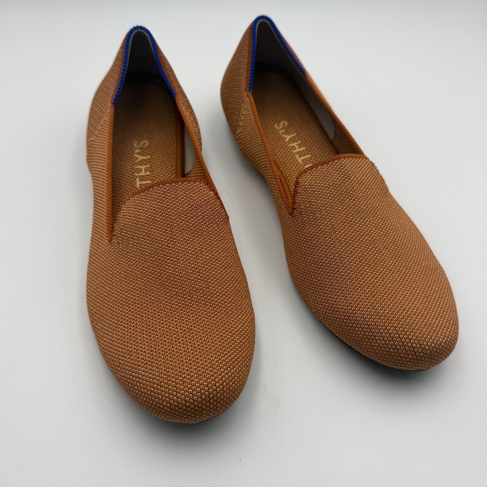 Rothys Retired The Loafer Mocha Brown Knit Slip On Flats Womens 7.5